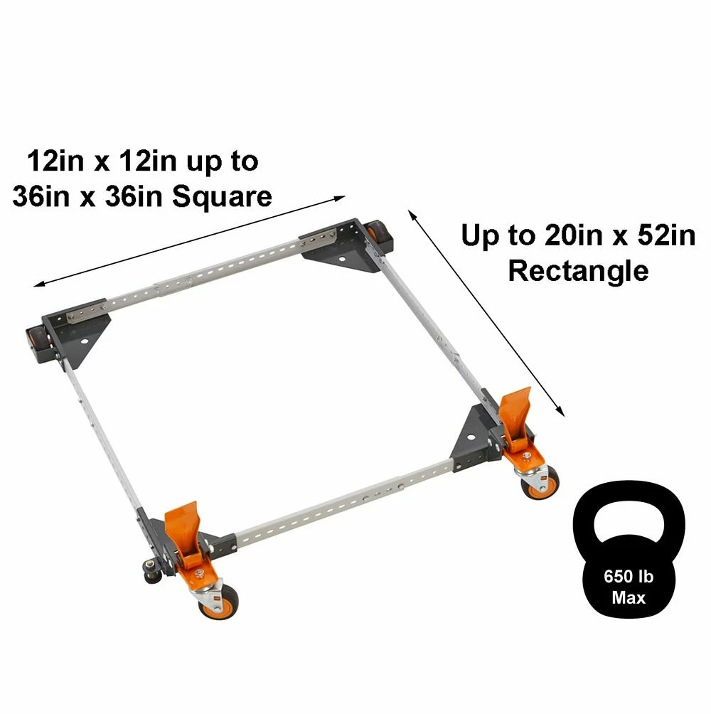 BORA Heavy Duty Universal Mobile Base, 650 lb. Capacity - PM-2500 - Replacement Parts & Accessories - Image 2