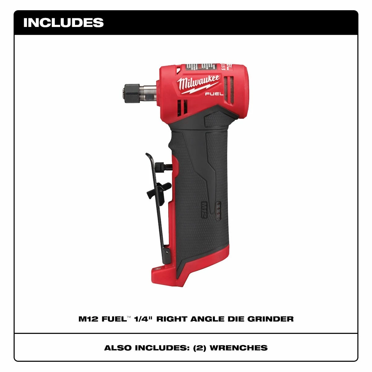 Milwaukee M12 Fuel™ 12-Volt Lithium-Ion Brushless Cordless 1/4" Right Angle Die Grinder 2485-20 - Grinders - Image 3