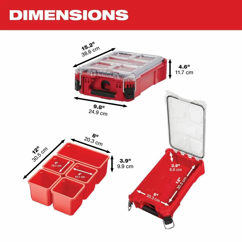 Milwaukee Packout Compact Organizer - 48-22-8435 - Replacement Parts & Accessories - Image 3