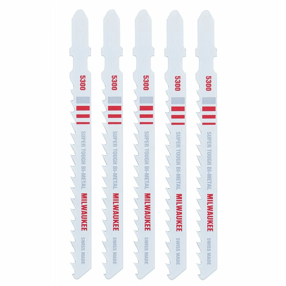 Milwaukee 4" 6 TPI Bi-Metal Jig Saw Blade, 5 Pack - 48-42-5300 - Jig Saw Blades - Image 2