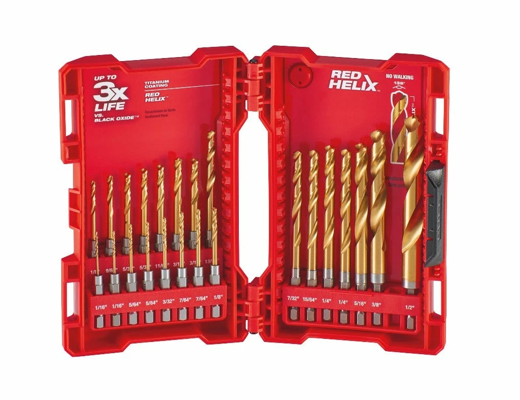 Milwaukee Titanium Nitride Shockwave Red Helix Drill Bit Kit, 23-Piece Set - 48-89-4631 - Replacement Parts & Accessories - Image 2