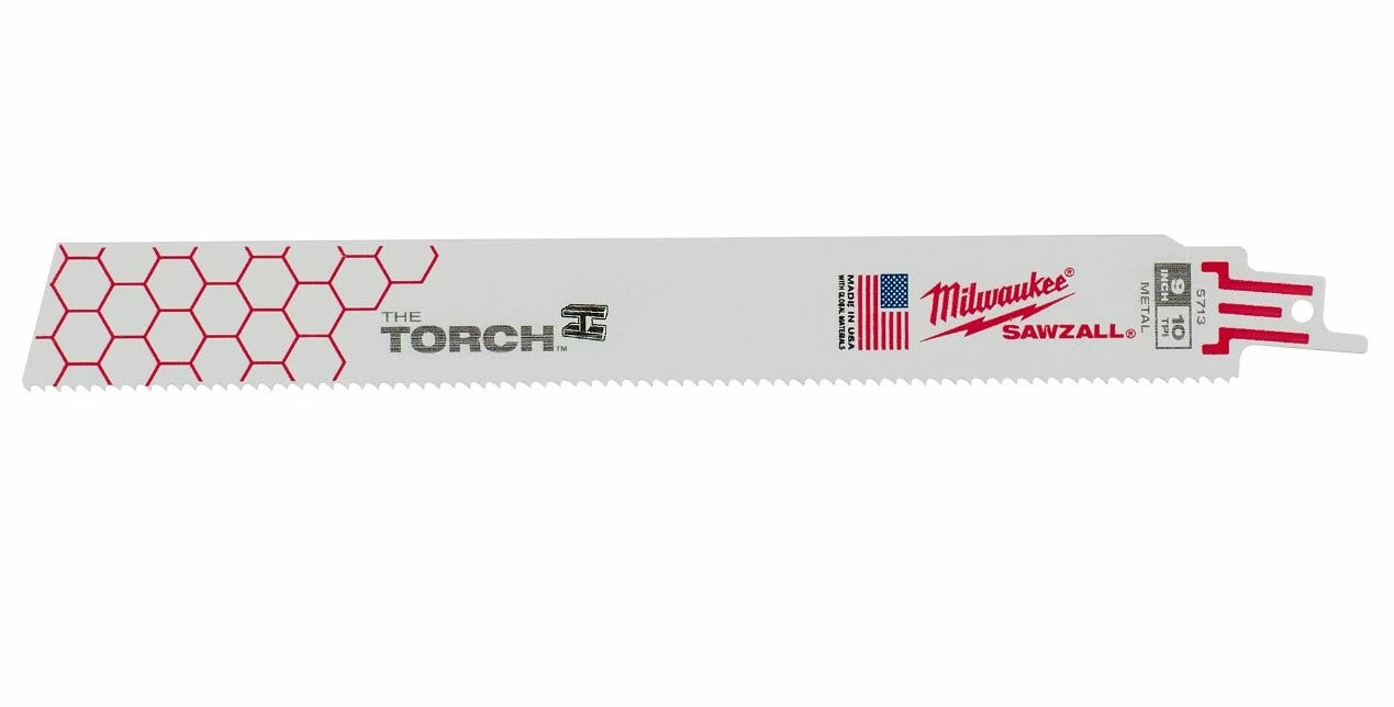 Milwaukee 9" 10 TPI The Torch Sawzall Blades, 5 Pack - 48-00-5713 - Image 2