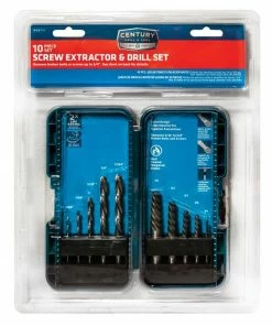 Century Drill & Tool 10 Piece Screw Extractor and Drill Bit Set - 88710 - Power Tool Accessories