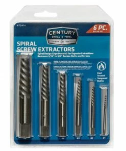 Century Drill & Tool 6 Piece Spiral Flute Screw Extractor Set - 73414 - Power Tool Accessories