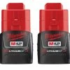Milwaukee M12 RedLithium 1.5 AH Compact Battery Pack, 2 Pack - 48-11-2411 - Batteries & Chargers