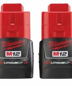 Milwaukee M12 RedLithium 1.5 AH Compact Battery Pack, 2 Pack - 48-11-2411 - Batteries & Chargers