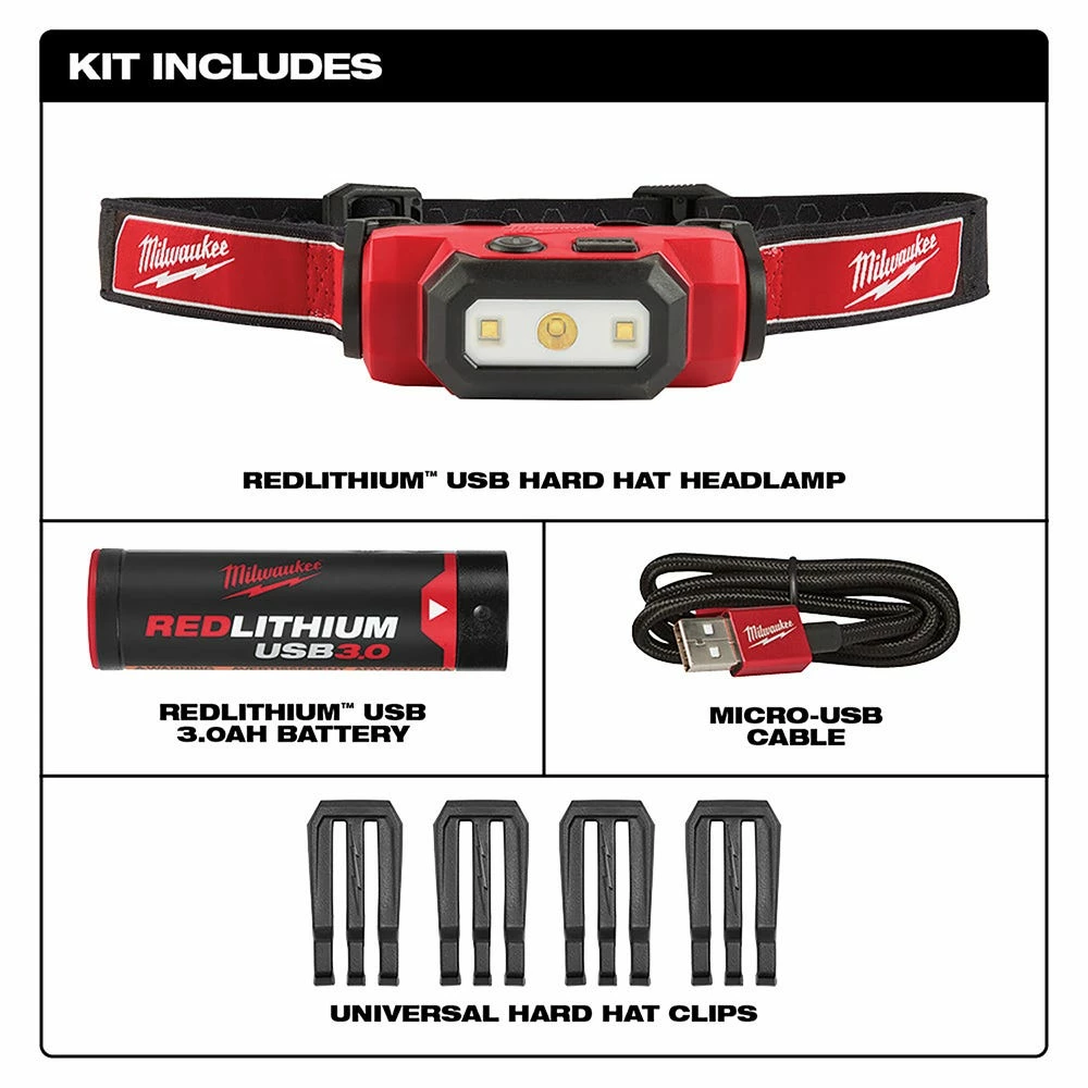 Milwaukee USB Rechargeable Hard Hat Headlamp 2111-21 - Flashlights - Image 9