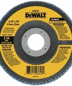DeWalt 4" x 5/8" 80G Type 27hp Flap Disc DW8303 - Replacement Parts & Accessories