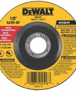 DeWalt 4 1/2" x 1/8" Metal Grinding Wheel DW4518 - Replacement Parts & Accessories