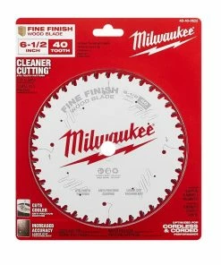 Milwaukee 6-1/2 Inch 40T Fine Finish Circular Saw Blade 48-40-0622 - Circular Saw Blades