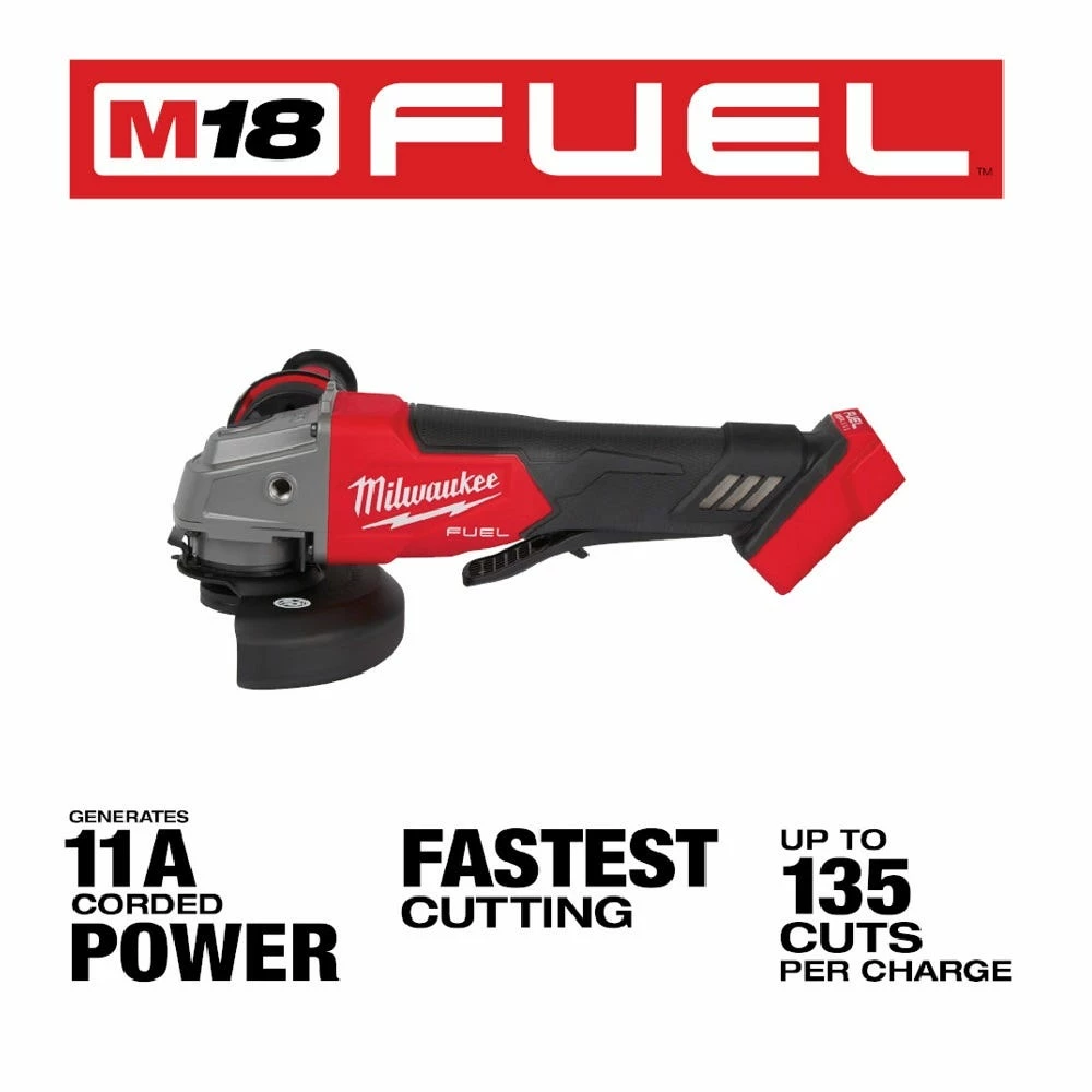 Milwaukee M18 FUELâ„¢ 4-1/2" / 5" Grinder Paddle Switch, No Lock - 2880-20 - Grinders, Polishers & Sanders - Image 6