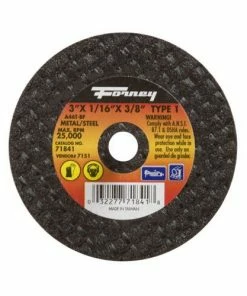 Forney Wheel Abrasive Cut-Off 3 x 1/16 x 3/8 - Replacement Parts & Accessories