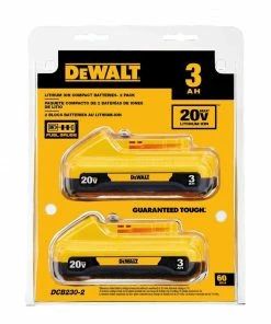 DeWalt 20V MAX* 3.0Ah Lithium Ion Battery 2 Pack DCB2302 - Batteries & Chargers