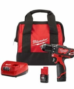 Milwaukee Tools M12 Cordless Lithium-Ion 3/8" Drill/Driver Kit - 2407-22 - Drills