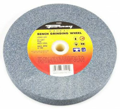 Forney 6 inch x 3/4 inch x 1 inch Bench Grind Wheel 80 Grit - Replacement Parts & Accessories - Image 2