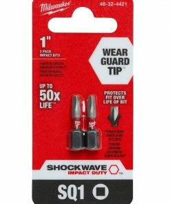 Milwaukee Shockwave Impact Square Recess -1 Insert Bits 48-32-4421 - Replacement Parts & Accessories