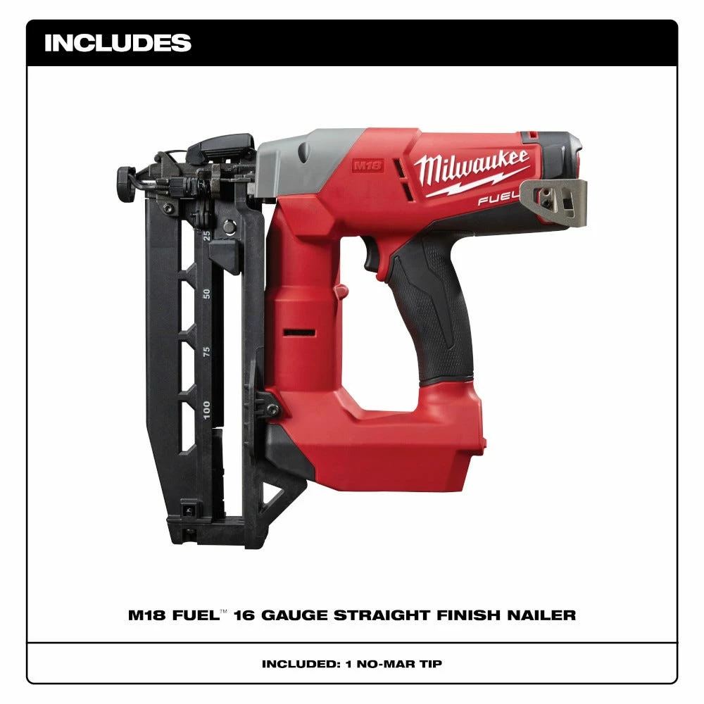 Milwaukee M18 FUEL 18-Volt Lithium-Ion Brushless Cordless 16-Gauge Straight Finish Nailer, Bare Tool Only - 2741-20 - Nailers - Image 15