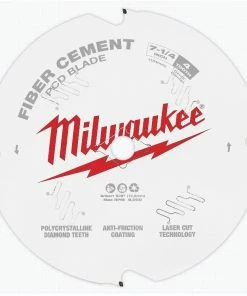 Milwaukee 7-1/4 Inch PCD/Fiber Cement Circular Saw Blade 48-40-7000 - Circular Saw Blades