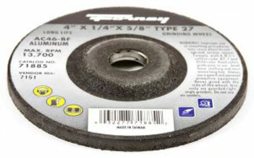 Forney Wheel Abrasive 4 inch x 1/4 inch x 5/8 inch Aluminum - Replacement Parts & Accessories - Image 2