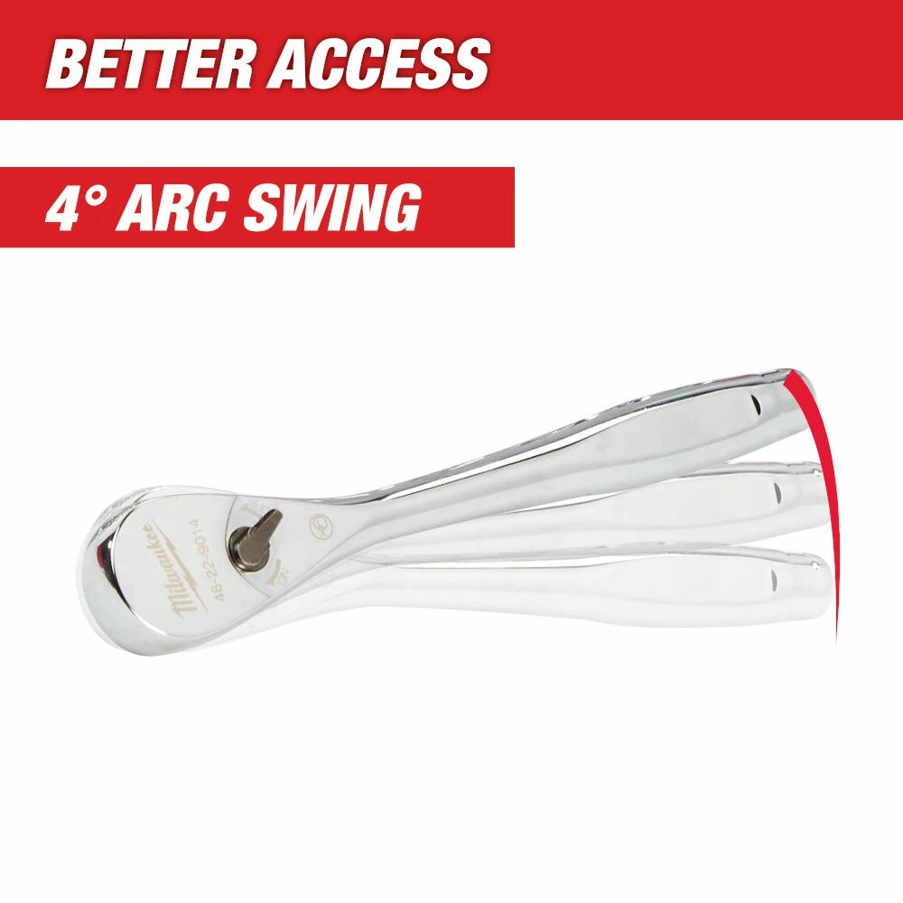 Milwaukee 3/8” Drive Metric Ratchet & Socket Set with Packout Low-Profile Compact Organizer, 32 Piece Set - 48-22-9482 - Other Accessories - Image 12