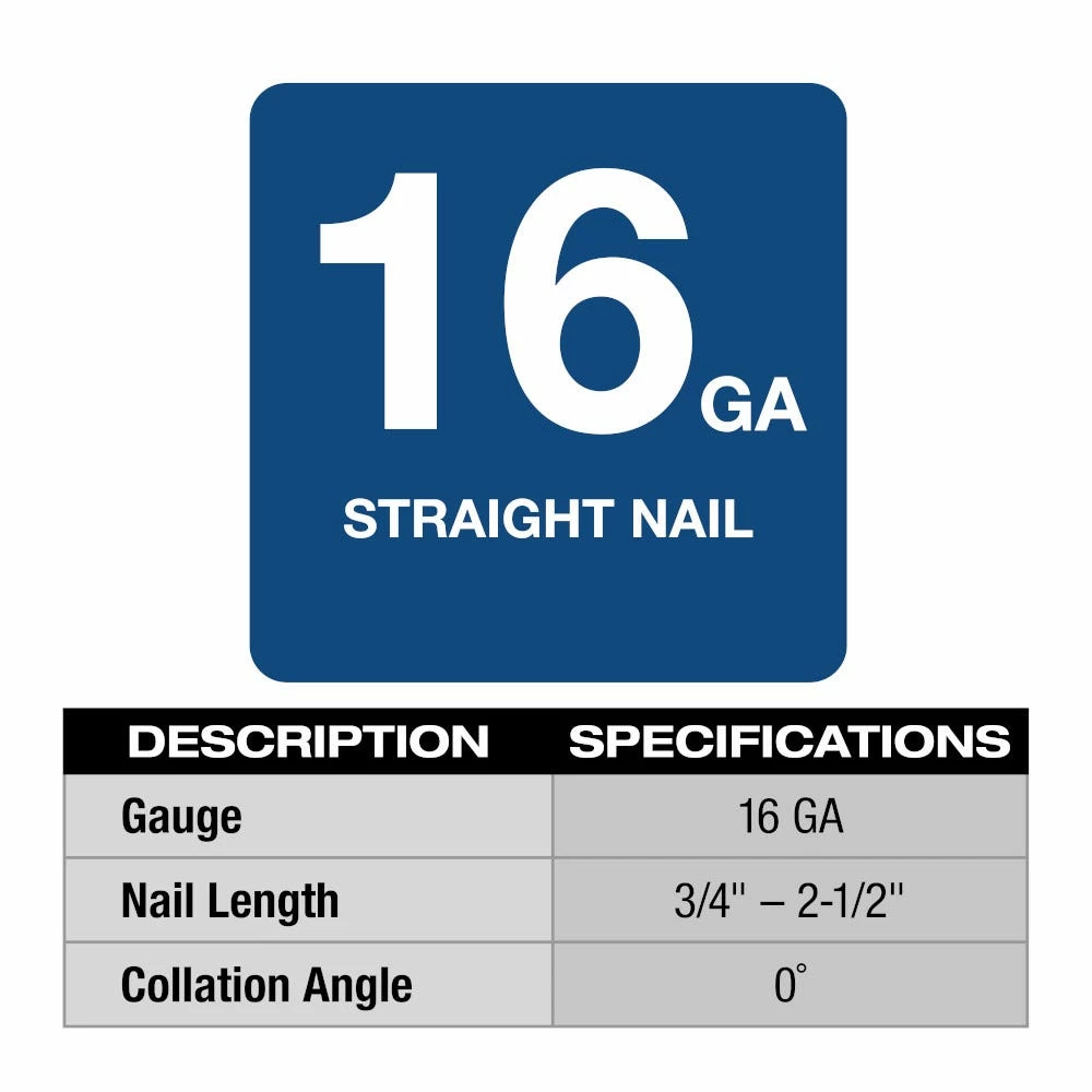 Milwaukee M18 FUEL 18-Volt Lithium-Ion Brushless Cordless 16-Gauge Straight Finish Nailer, Bare Tool Only - 2741-20 - Nailers - Image 13