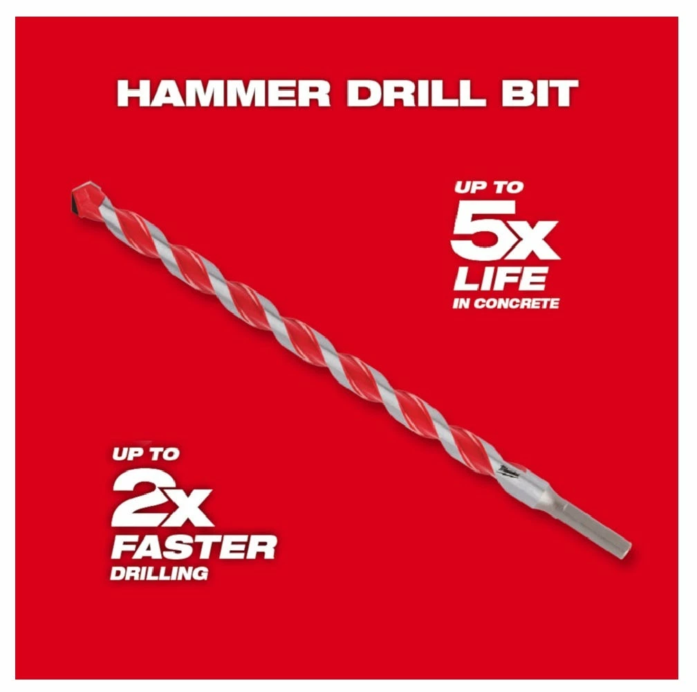 Milwaukee® 3/4" x 10" x 12" Carbide Hammer Drill Bit - 48-20-9046 - Power Tool Accessories - Image 5