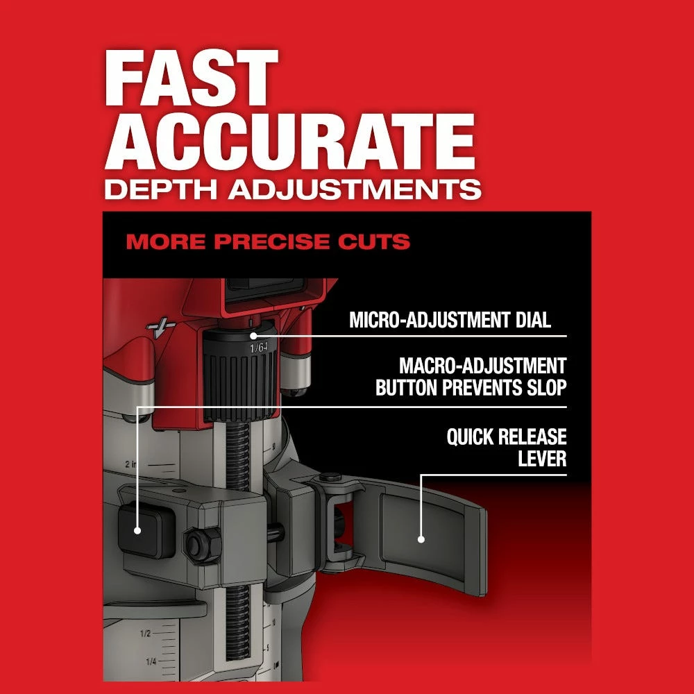 Milwaukee M18 FUELâ„¢ 18-Volt Lithium-Ion Brushless Cordless Compact Router, Tool Only - 2723-20 - Other - Image 11