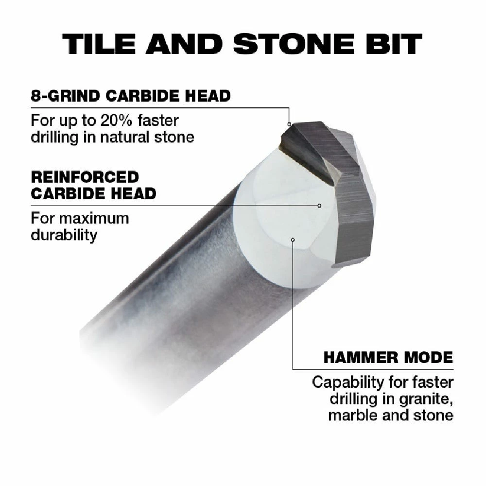 Milwaukee Natural Stone Bit Set, 4-Piece Set - 48-20-8998 - Power Tool Accessories - Image 3
