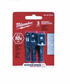 Milwaukee Shockwave™ Impact Duty 1/4" Socket Adapter, 3 Piece Set - 48-32-5033 - Replacement Parts & Accessories