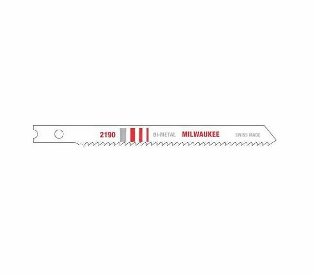 Milwaukee 3-5/8 Inch 14 TPI Bi-Metal Jig Saw Blade 5 Pack 48-42-2190 - Jig Saw Blades