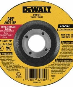 DeWalt 4 1/2" x .045" x 7/8" Metal Cutting Wheel DW8424 - Replacement Parts & Accessories