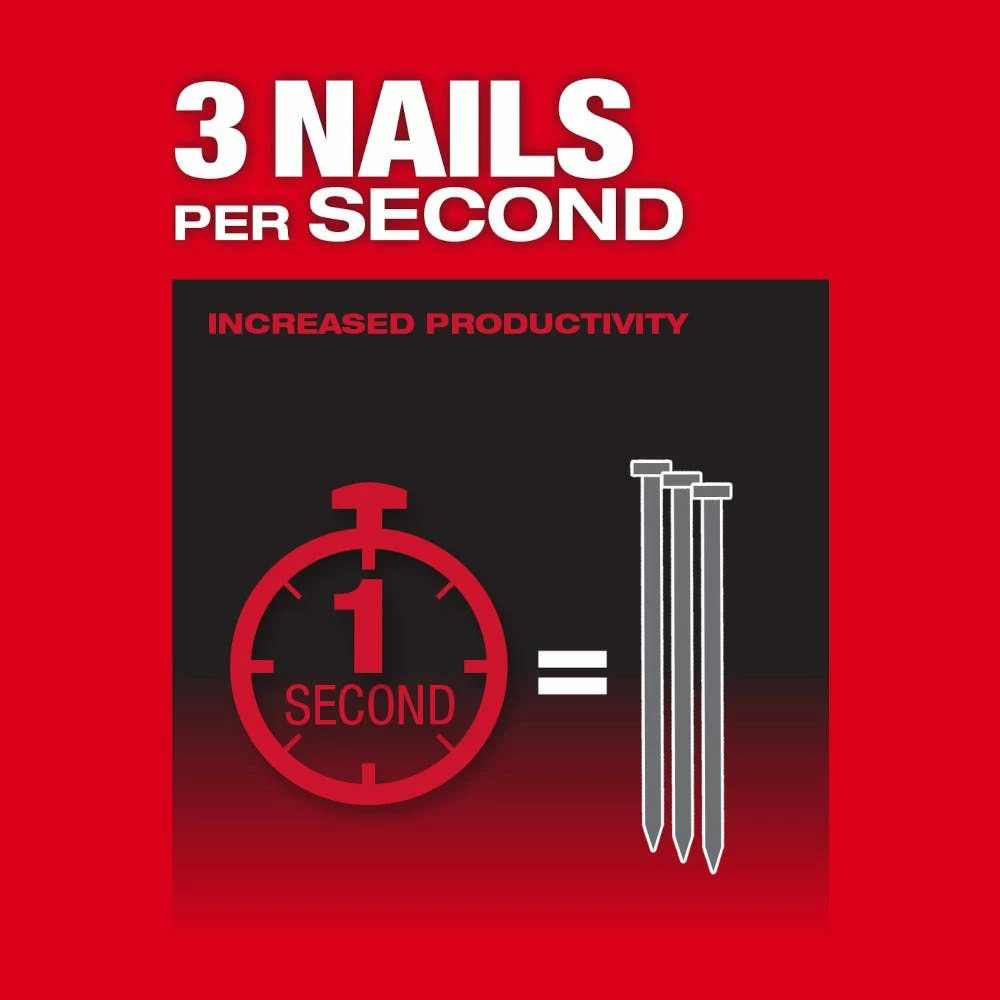 Milwaukee M18 FUELâ„¢ 18-Volt 30-Degree 3 1/2" Lithium-Ion Brushless Cordless Framing Nailer, Tool Only - 2745-20 - Nailers - Image 4