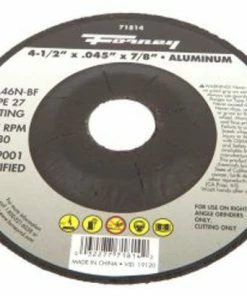 Forney Cutting Disc 4 1/2 inch x .45 x 7/8 Alum Case - Replacement Parts & Accessories