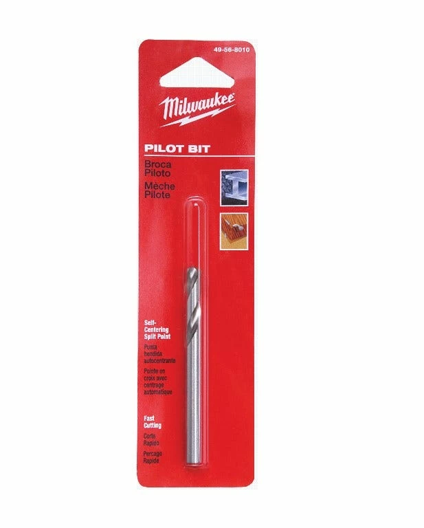 Milwaukee 1/4" x 3-1/2" High Speed Steel Pilot Bit - 49-56-8010 - Drill Bits