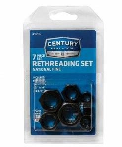Century Drill & Tool 7 Piece Fractional NF Rethreading Set - 92932 - Power Tool Accessories