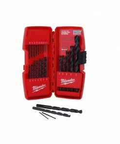 Milwaukee Thunderbolt Black Oxide Twist Drill Bit Set, 21-Piece Set - 48-89-2801 - Drill Bits