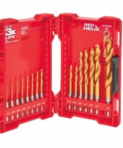 Milwaukee Shockwave™ Red Helix™ Titanium Drill Bit Set, 15-Pieve Set - 48-89-4630 - Drill Bits