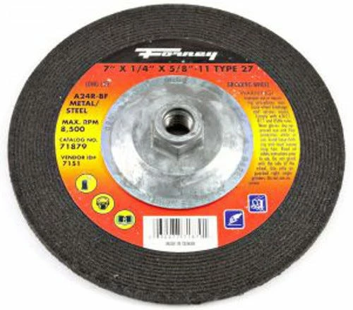 Forney Wheel Abrasive 7 inch x 1/4 Flat 71879 - Replacement Parts & Accessories