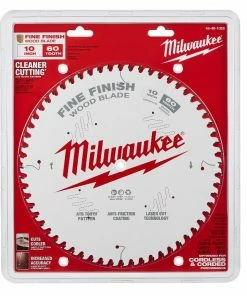 Milwaukee 10 Inch 60T Fine Finish Circular Saw Blade 48-40-1028 - Circular Saw Blades