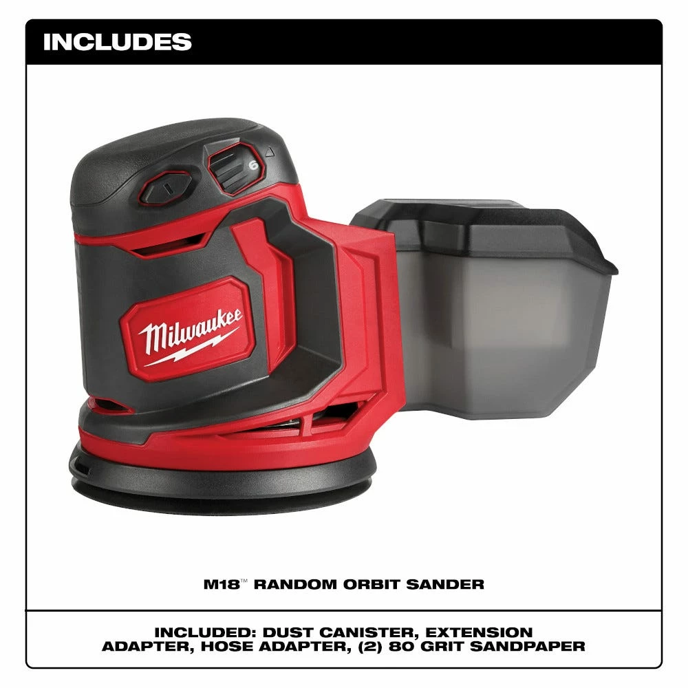 Milwaukee M18 18-Volt Lithium-Ion Cordless 5" Random Orbit Sander, Tool Only - 2648-20 - Other - Image 13