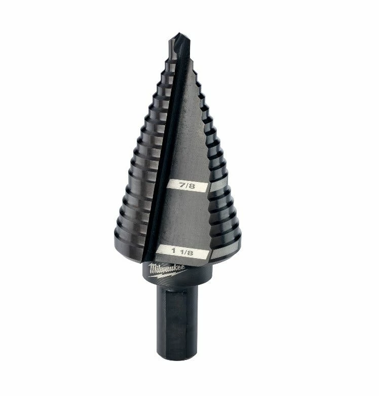 Milwaukee 7/8" & 1-1/8" #9 Black Oxide Step Drill Bit - 48-89-9209 - Step Drill Bits - Image 2