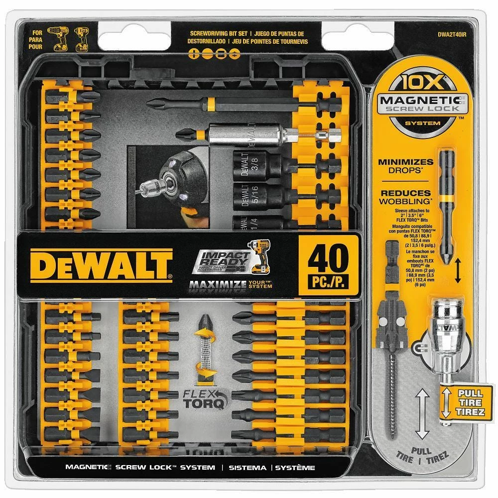 DeWalt 40 Piece Impact Ready Screwdriving Set DWA2T40IR - Replacement Parts & Accessories