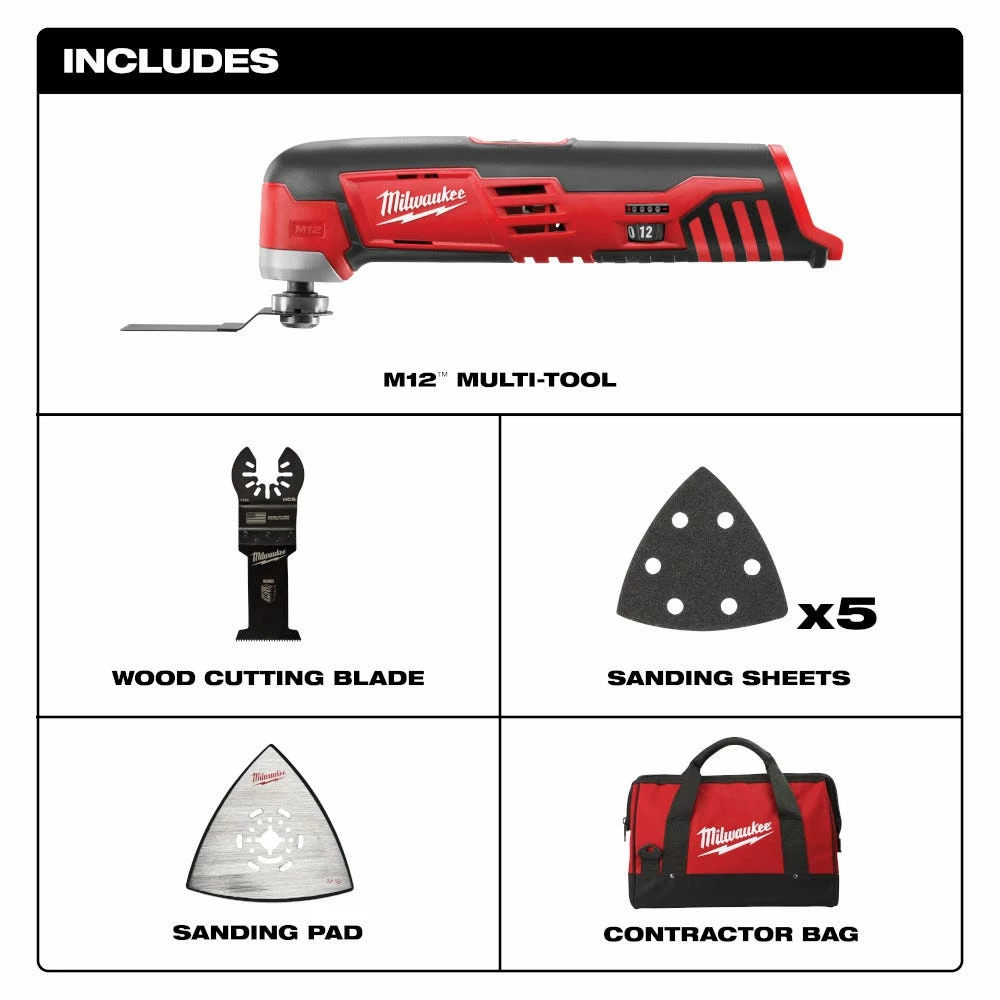 Milwaukee M12 12-Volt Lithium-Ion Cordless Oscillating Hex Impact Driver, Tool Only - 2426-20 - Air Tools - Image 10