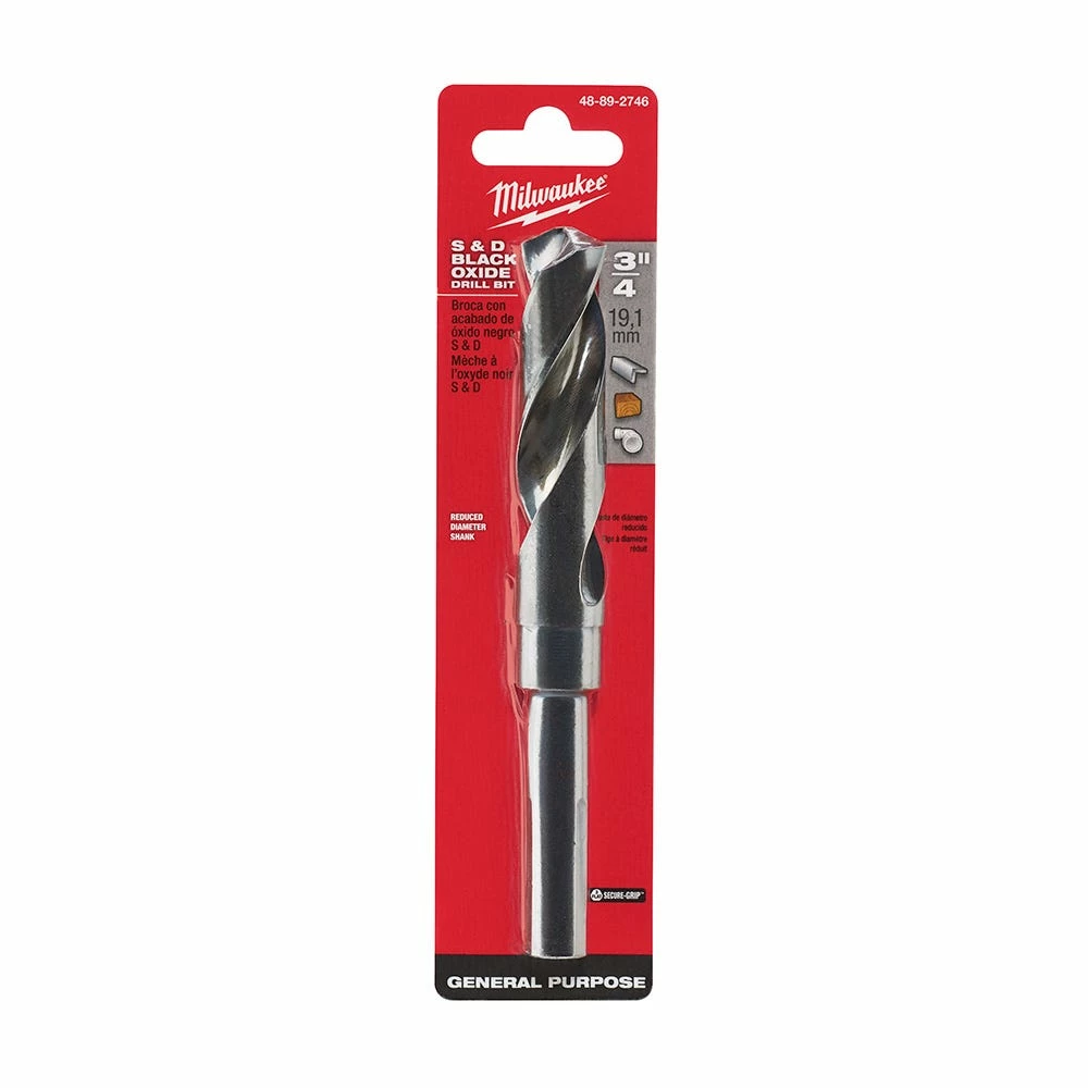 Milwaukee 3/4" S&D Black Oxide Drill Bit - 48-89-2746 - Drill Bits - Image 2