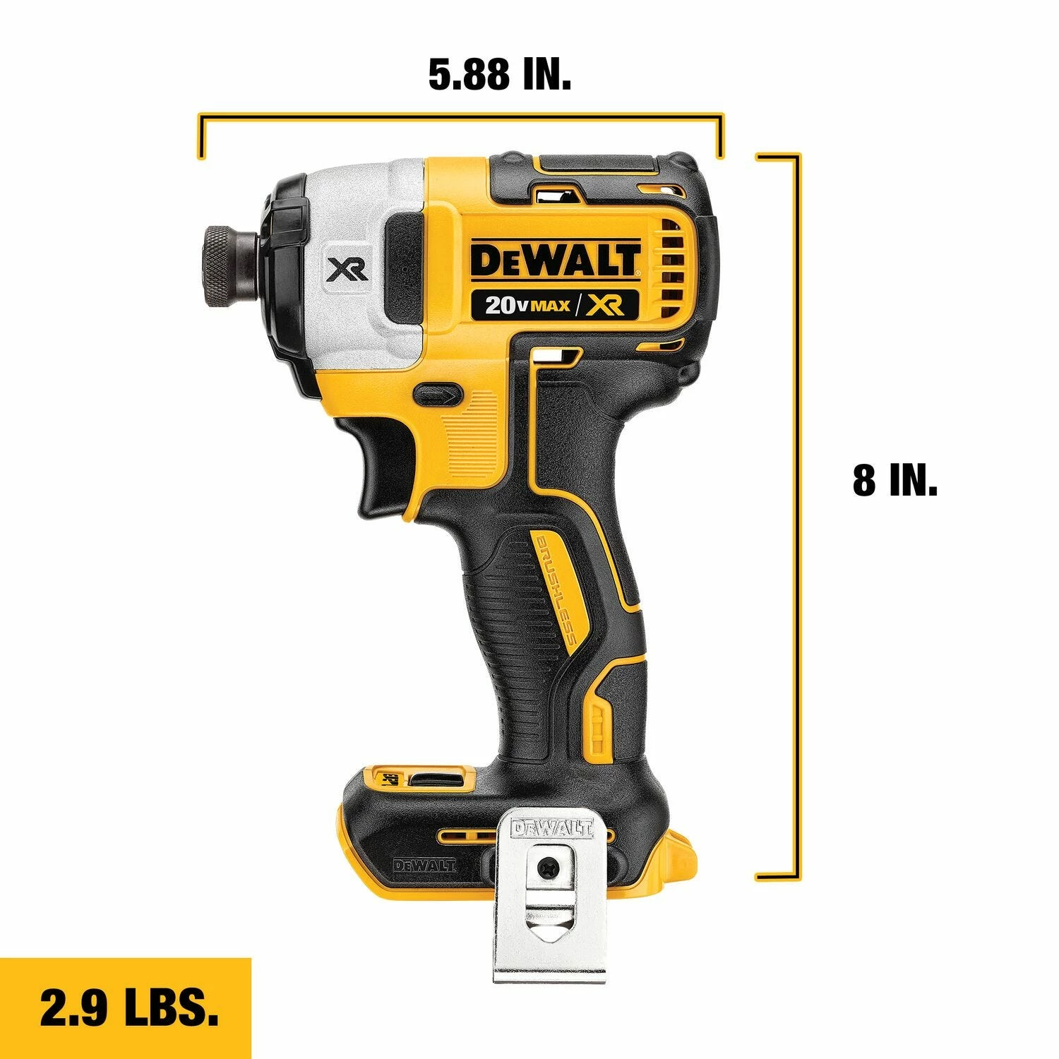 DeWalt 20V MAX XR Lithium Ion 3-Speed BL Impact Driver - DCF887B - Drills & Drivers - Image 3