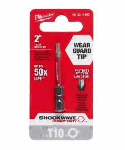 Milwaukee Shockwave 2 Inch Impact Torx T10 Power Bit 48-32-4482 - Replacement Parts & Accessories