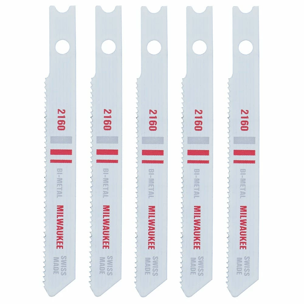 Milwaukee 2-3/4 Inch 24 TPI Bi-Metal Jig Saw Blades 5 Pack 48-42-2160 - Image 2