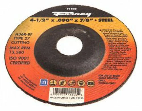 Forney Wheel Cutting and Notching 4 1/2 inch x .90 x 7/8 - Replacement Parts & Accessories - Image 2