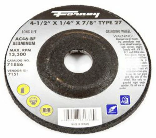 Forney Wheel Abrasive 4 1/2 inch x 1/4 inch x 5/8 inch - Replacement Parts & Accessories - Image 2