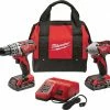 Milwaukee M18 Cordless Lithium-ion Compact Driver and 1/4" Hex Impact Driver Combo Kit - 2691-22 - Other